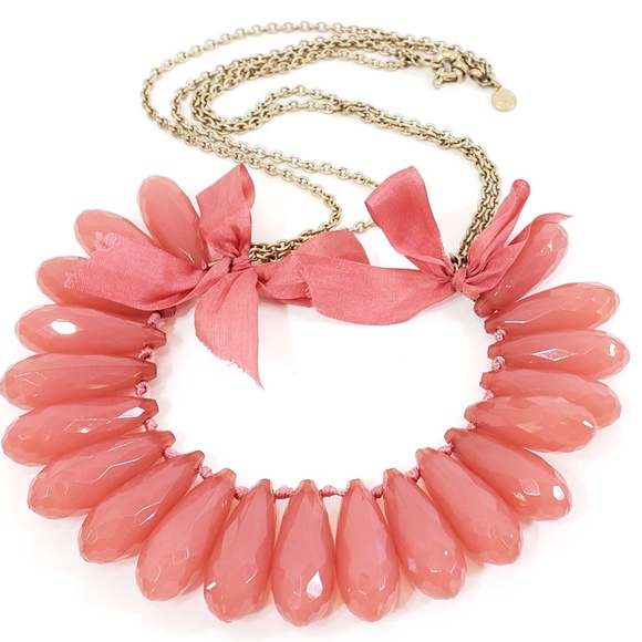 J. Crew Jewelry - J. Crew Statement Necklace Blush Teardrops [D1]